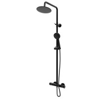 Duscharmatur, Thermostat-Duschsystem DA02 Schwarz