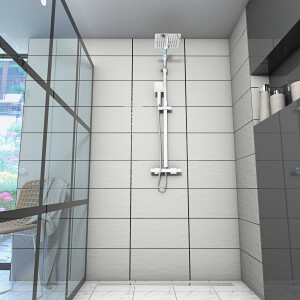 Duscharmatur, Thermostat-Duschsystem DA03 Chrom