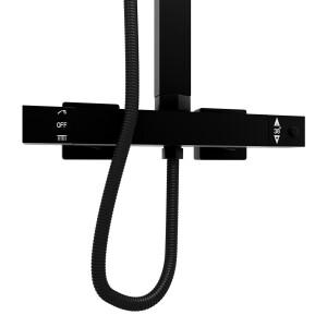 Duscharmatur, Thermostat-Duschsystem DA04 Schwarz