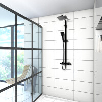 Duscharmatur, Thermostat-Duschsystem DA04 Schwarz