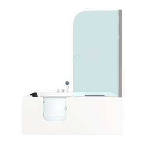 Seniorendusche und Sitzwanne Kombination Wanne mit Tür S15D-EH-L-ALL 160x85x215cm