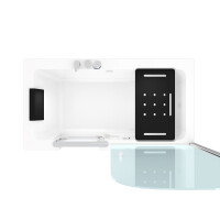 Seniorendusche und Sitzwanne Kombination Wanne mit Tür S15D-EH-L-ALL 160x85x215cm