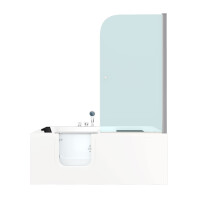Seniorendusche und Sitzwanne Kombination Wanne mit Tür S15D-EH-L-ALL 160x85x215cm