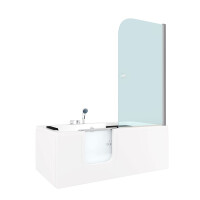 Seniorendusche und Sitzwanne Kombination Wanne mit Tür S15D-EH-L-ALL 160x85x215cm