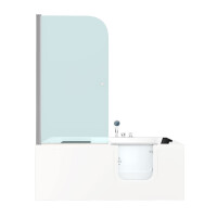 Seniorendusche und Sitzwanne Kombination Wanne mit Tür S15D-EH-R-ALL 85x160x215cm