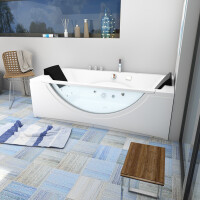 Whirlpool pool bathtub corner tub tub w81-c 180x90cm with color light therapy