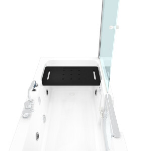 Seniorendusche Kombi Duschkabine Whirlpool Seniorenwanne mit Tür S15D-WP-EH-L-ALL 160x85x215 cm