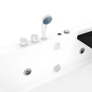 Seniorendusche Kombi Duschkabine Whirlpool Seniorenwanne mit Tür S15D-WP-EH-L-ALL 160x85x215 cm