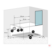 Seniorendusche Kombi Duschkabine Whirlpool Seniorenwanne mit Tür S15D-WP-EH-L-ALL 160x85x215 cm