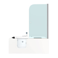 Seniorendusche Kombi Duschkabine Whirlpool Seniorenwanne mit Tür S15D-WP-EH-L-ALL 160x85x215 cm