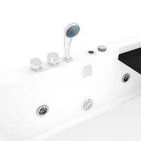 Seniorendusche Kombi Duschkabine Whirlpool Seniorenwanne mit Tür S15D-WP-EH-L-ALL 160x85x215 cm