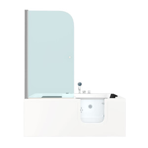 Seniorendusche Kombi Duschkabine Whirlpool Seniorenwanne mit Tür S15D-WP-EH-R-ALL 85x160x215 cm