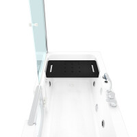 Seniorendusche Kombi Duschkabine Whirlpool Seniorenwanne mit Tür S15D-WP-EH-R-ALL 85x160x215 cm