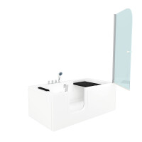 Seniorendusche und Sitzwanne Kombination Wanne mit Tür S15D-TH-L-ALL 160x85x215cm