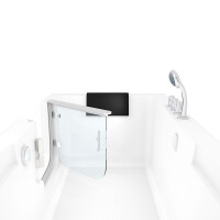 Seniorendusche und Sitzwanne Kombination Wanne mit Tür S15D-TH-L-ALL 160x85x215cm