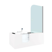 Seniorendusche und Sitzwanne Kombination Wanne mit Tür S15D-TH-L-ALL 160x85x215cm