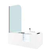 Seniorendusche und Sitzwanne Kombination Wanne mit Tür S15D-TH-R-ALL 85x160x215cm