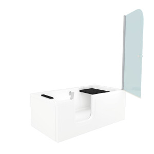 Seniorendusche und Sitzwanne Kombination Wanne mit Tür S15D-L-ALL 160x85x215cm