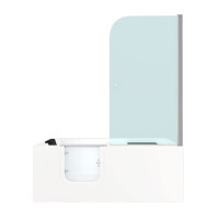 Seniorendusche und Sitzwanne Kombination Wanne mit Tür S15D-L-ALL 160x85x215cm