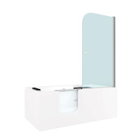 Seniorendusche und Sitzwanne Kombination Wanne mit Tür S15D-L-ALL 160x85x215cm
