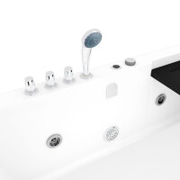 Seniorendusche Kombi Duschkabine Whirlpool Seniorenwanne mit Tür S15D-WP-TH-L-ALL 160x85x215 cm