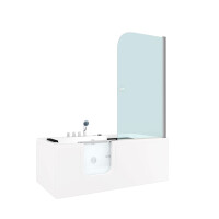 Seniorendusche Kombi Duschkabine Whirlpool Seniorenwanne mit Tür S15D-WP-TH-L-ALL 160x85x215 cm