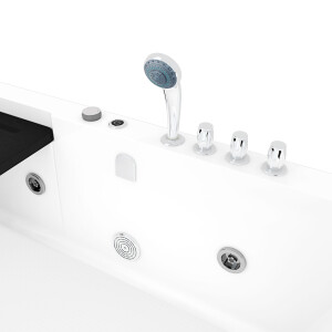Seniorendusche Kombi Duschkabine Whirlpool Seniorenwanne mit Tür S15D-WP-TH-R-ALL 85x160x215 cm