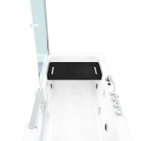 Seniorendusche Kombi Duschkabine Whirlpool Seniorenwanne mit Tür S15D-WP-TH-R-ALL 85x160x215 cm