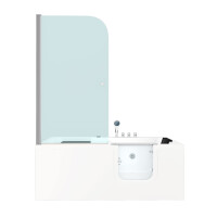 Seniorendusche Kombi Duschkabine Whirlpool Seniorenwanne mit Tür S15D-WP-TH-R-ALL 85x160x215 cm