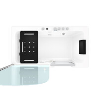 Seniorendusche Kombi Duschkabine Whirlpool Seniorenwanne mit Tür S15D-WP-TH-R-ALL 85x160x215 cm