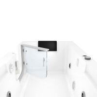 Seniorendusche Kombi Duschkabine Whirlpool Seniorenwanne mit Tür S15D-WP-L-ALL 160x85x215 cm