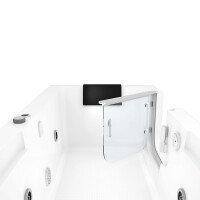 Seniorendusche Kombi Duschkabine Whirlpool Seniorenwanne mit Tür S15D-WP-R-ALL 85x160x215 cm
