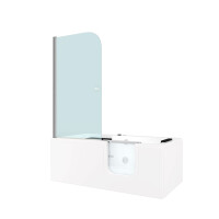 Seniorendusche Kombi Duschkabine Whirlpool Seniorenwanne mit Tür S15D-WP-R-ALL 85x160x215 cm