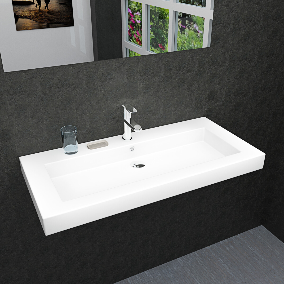 Waschbecken, City 100cm
