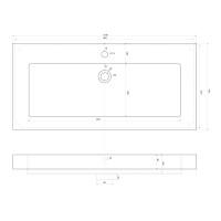Waschbecken, Waschtisch, DIY DIY 100cm