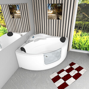Whirlpool bath corner bath tub w60 140x140cm