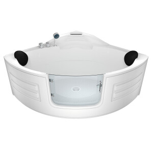Pool Badewanne Eckwanne Wanne S70-ALL 150x150cm mit Tür Walk-in-Pool