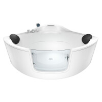 Pool Badewanne Eckwanne Wanne S60-EH 140x140cm mit Tür Walk-in-Pool