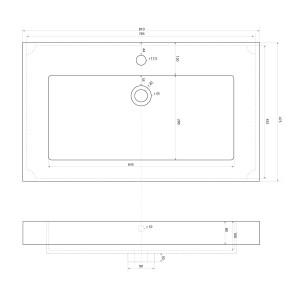 Waschbecken, Waschtisch, DIY 80cm