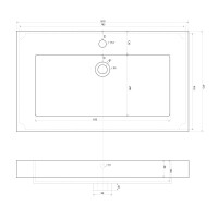 Waschbecken, Waschtisch, DIY 80cm