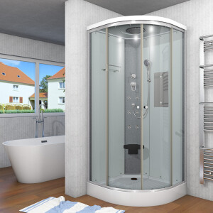 Dusche Komplettkabine D10-00T0 80x80 cm ohne 2K Scheiben Versiegelung