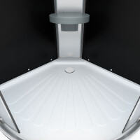 Duschkabine Fertigdusche Dusche Komplettkabine D10-03M0-EC 80x80cm MIT 2K Scheiben Versiegelung
