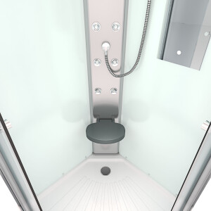 Dusche Komplettkabine D10-10T1-EC 90x90 cm mit 2K Scheiben Versiegelung
