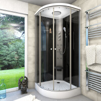 Shower prefabricated shower d10-13t1 Black 90x90