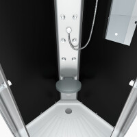 Shower prefabricated shower d10-13t1 Black 90x90