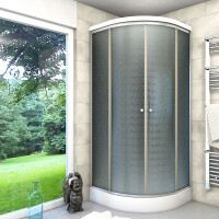 Duschkabine Fertigdusche Dusche Komplettkabine D10-13M0 90x90cm OHNE 2K Scheiben Versiegelung
