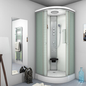 Duschkabine Fertigdusche Dusche Komplettkabine D10-20M1 100x100cm OHNE 2K Scheiben Versiegelung