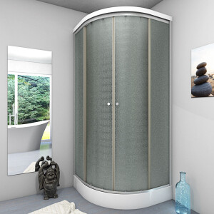 Duschkabine Fertigdusche Dusche Komplettkabine D10-23M1 100x100cm OHNE 2K Scheiben Versiegelung