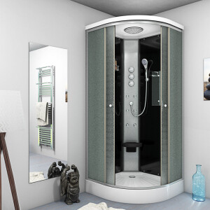 Dusche Komplettkabine D10-23M1-EC 100x100 cm mit 2K Scheiben Versiegelung