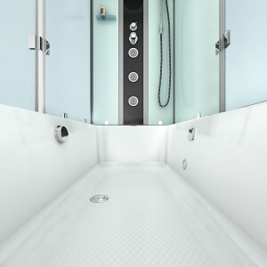 Dusche Wanne Kombination K05-R00 90x180 cm ohne 2K Scheiben Versiegelung